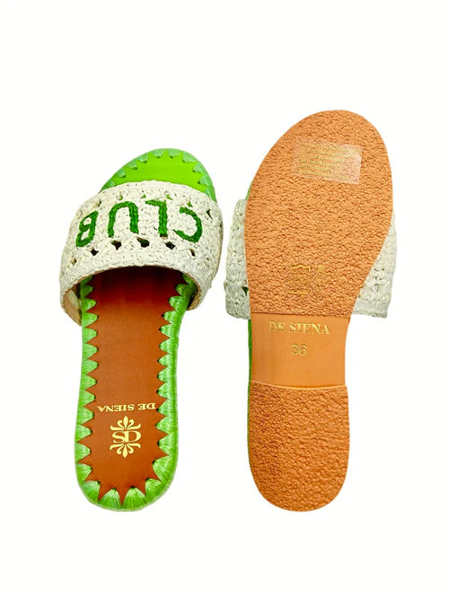 De Siena Tennis Club Raffia Slide