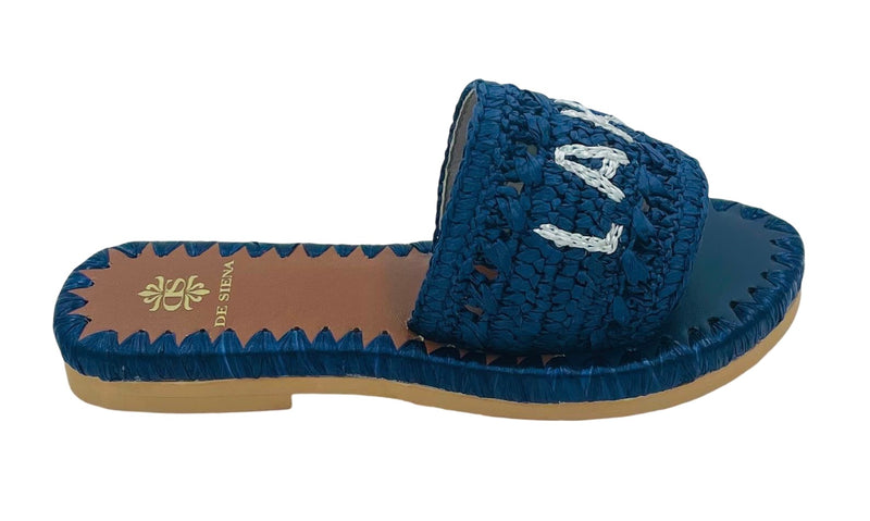 De Siena Lake Como Raffia Slide