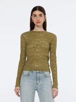 Scotch & Soda Floral Lace L/S T-Shirt