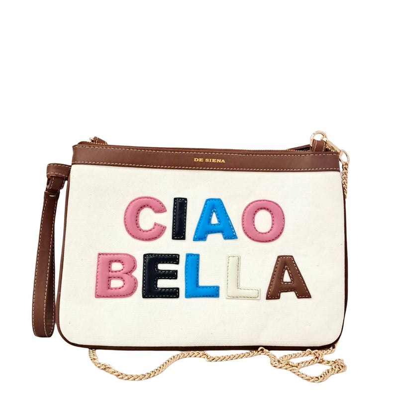 De Siena  Ciao Bella Canvas/Leather Bag