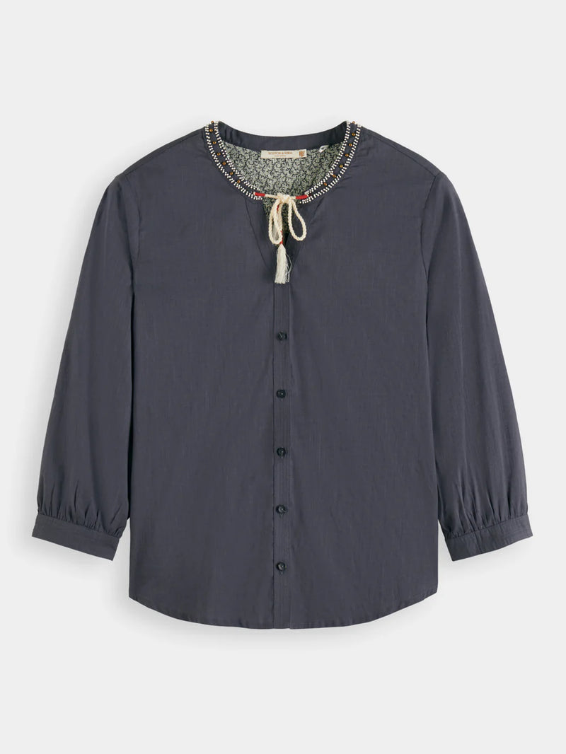 Scotch & Soda Top With Beaded Collar