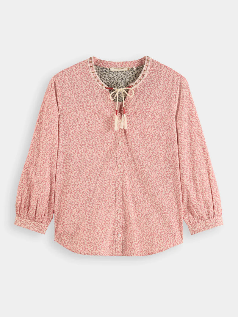 Scotch & Soda Top With Beaded Collar