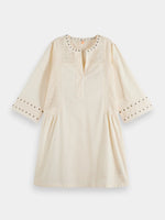 Scotch & Soda Short Dress With Eyelet Detail