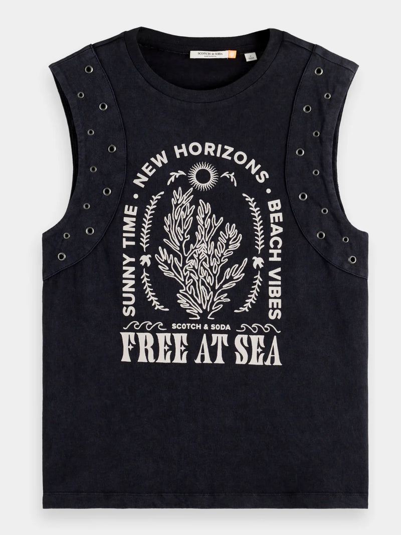 Scotch & Soda Studded Panel Tank