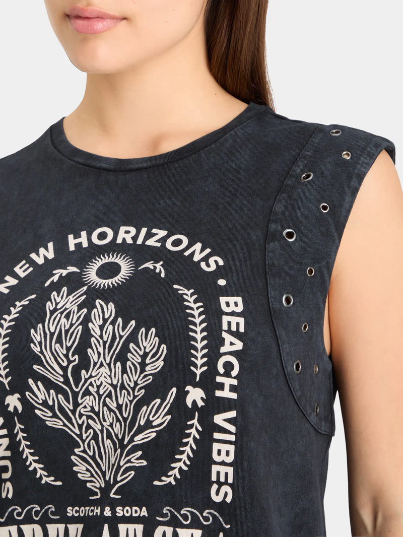 Scotch & Soda Studded Panel Tank