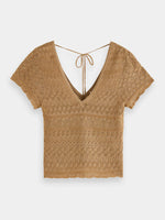 Scotch & Soda Metallic Pointelle Knit