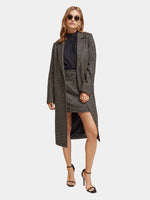 Scotch & Soda Single Breasted Herringbone Sequin Coat