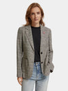 Scotch & Soda Checked Single Breasted Blazer