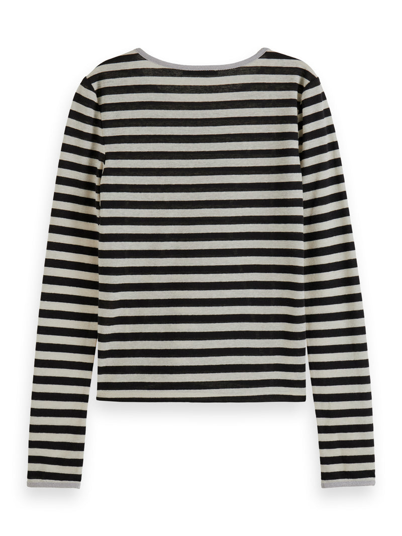 Scotch & Soda Striped L/S T-Shirt With Lurex