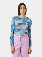 Scotch & Soda All Over Print Mesh L/S T-Shirt