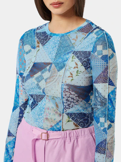 Scotch & Soda All Over Print Mesh L/S T-Shirt