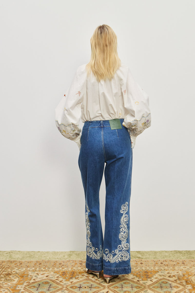 ALEMAIS GIULIA EMBROIDERED BLOUSE