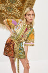 ALEMAIS CLEMENZA SPLICED MINI DRESS