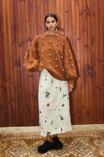 ALEMAIS ELIA TOBACCO BALLOON SWEATER