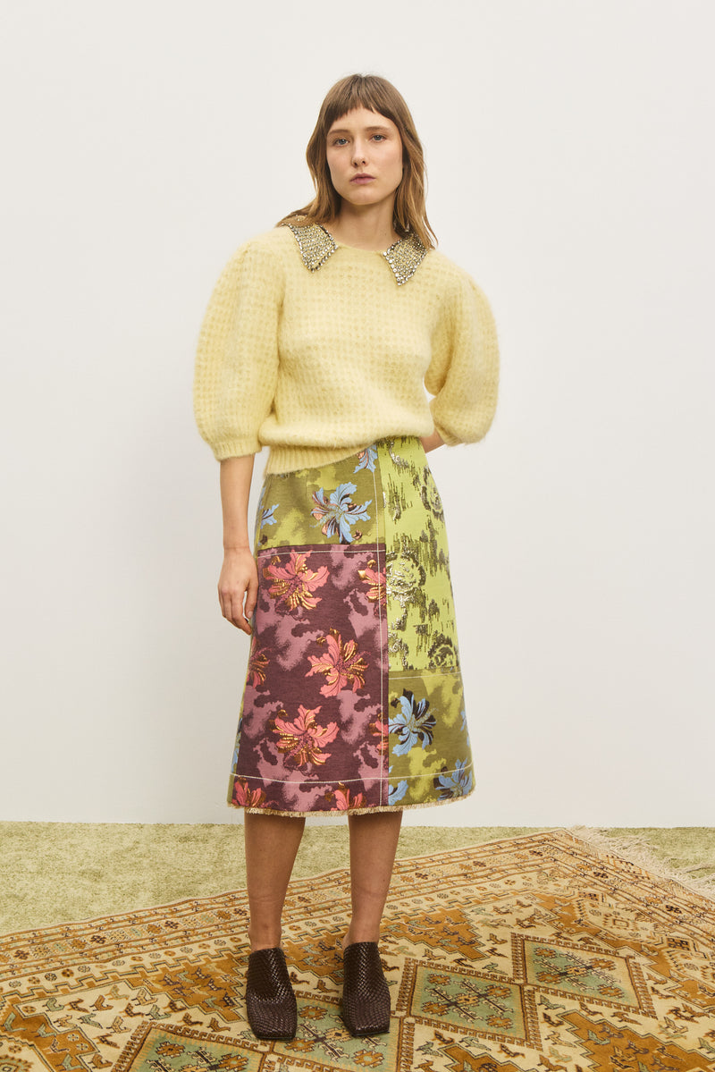 ALEMAIS ADRIANA JACQUARD SKIRT