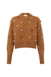 ALEMAIS ELIA TOBACCO CROPPED CARDIGAN