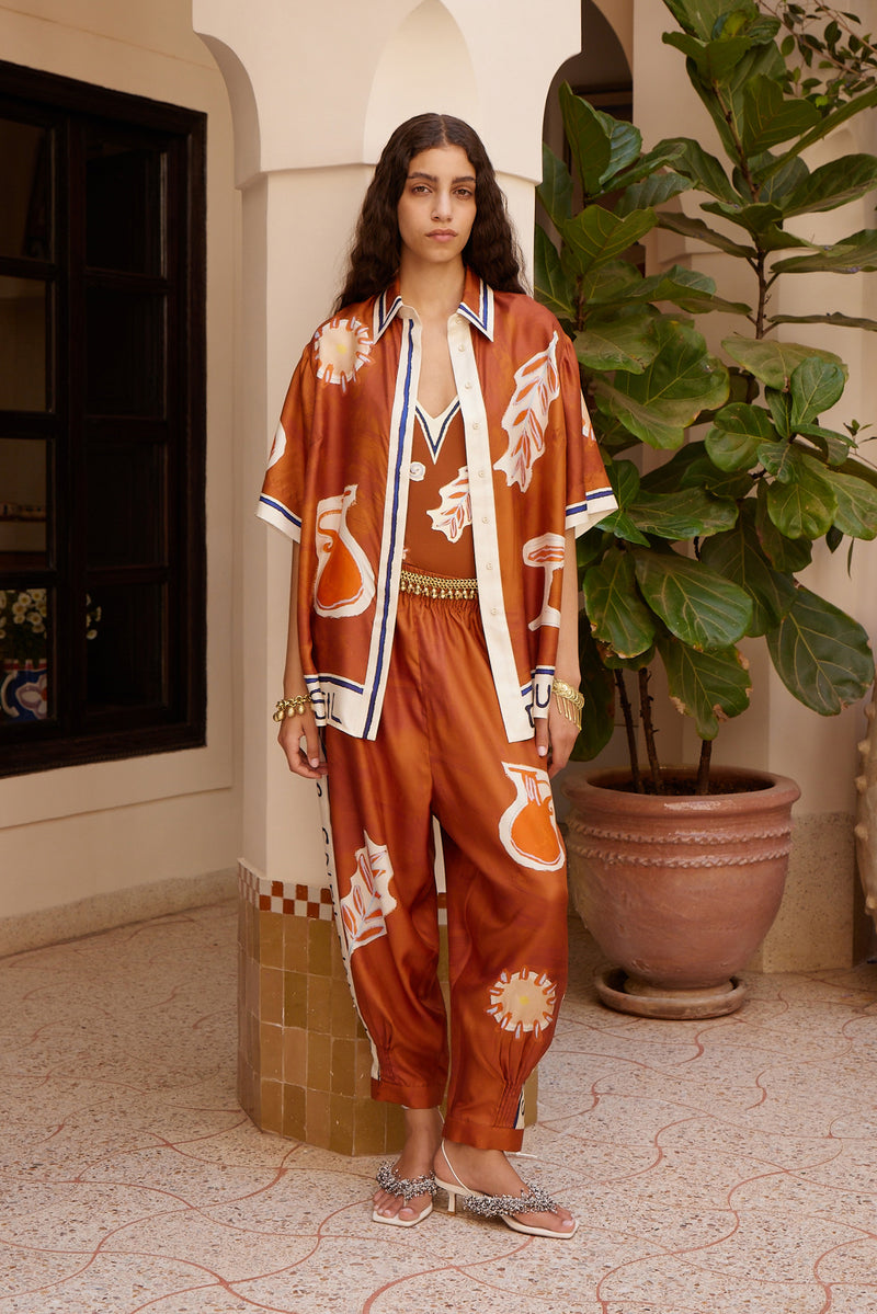 ALEMAIS SOLEIL D'AMOUR SILK SHIRT
