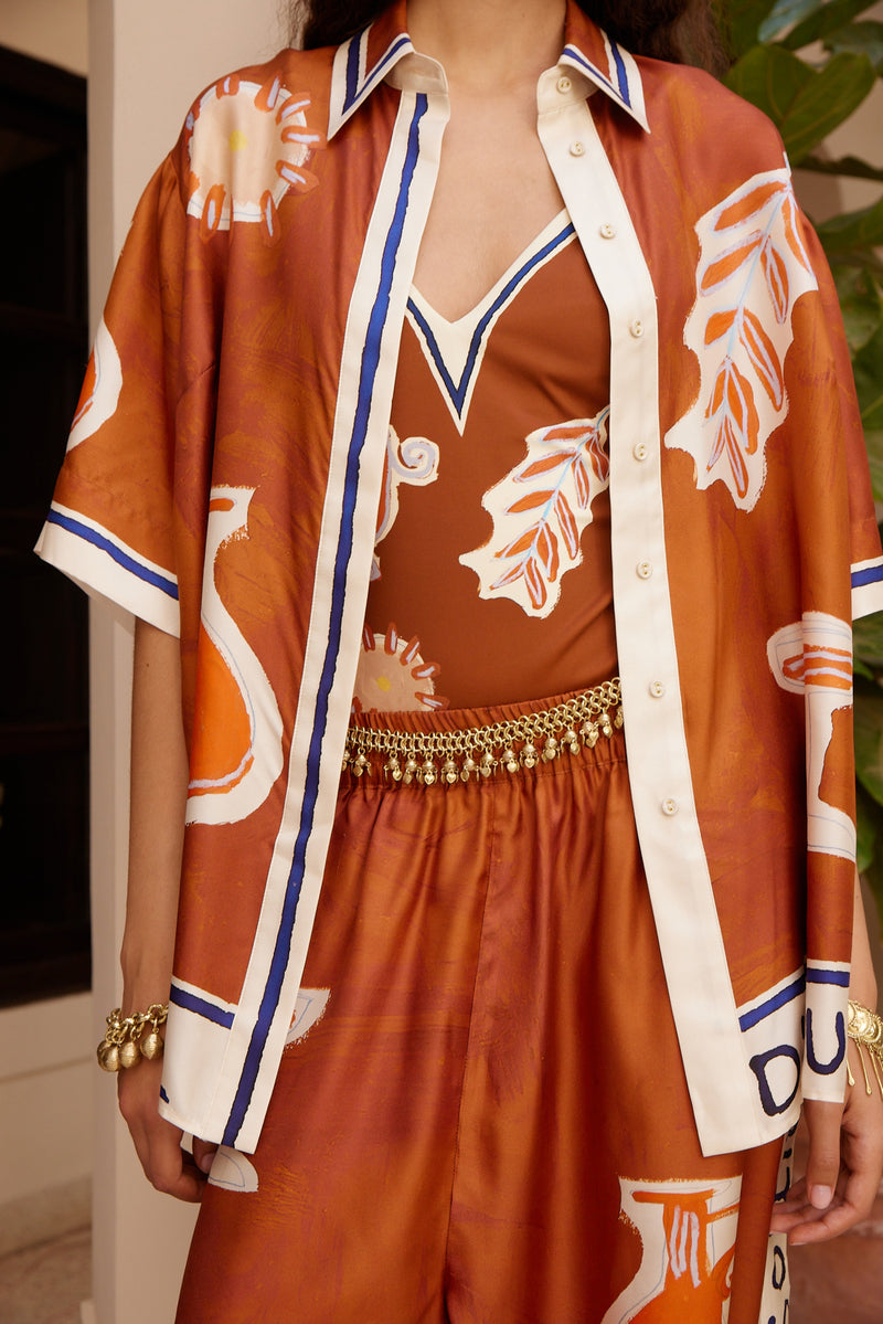 ALEMAIS SOLEIL D'AMOUR SILK SHIRT
