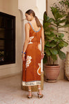 ALEMAIS SOLEIL D'AMOUR SILK MIDI DRESS