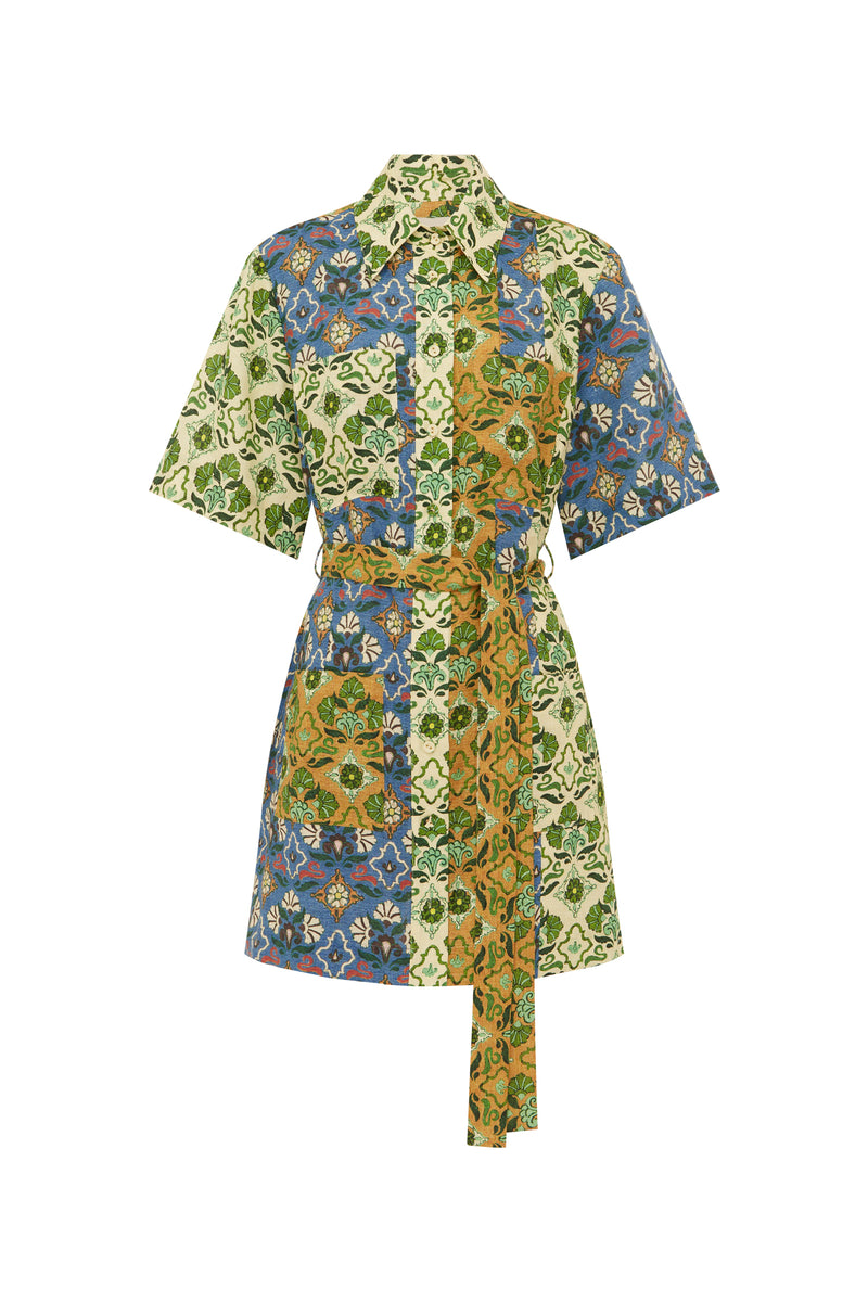 ALEMAIS ALI SPLICED MINI DRESS