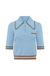 ALEMAIS NOURA KNIT POLO BLUE