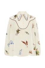 ALEMAIS MINA EMBROIDERED BLOUSE