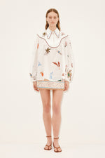 ALEMAIS MINA EMBROIDERED BLOUSE