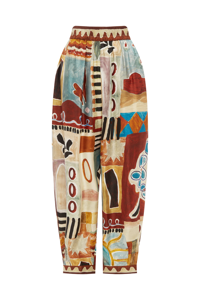 ALEMAIS MICHELLE TAPERED SILK PANT