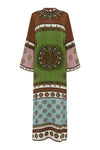 ALEMAIS CONTINA SILK MIDI DRESS