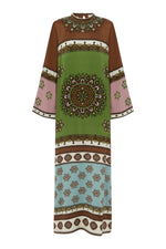 ALEMAIS CONTINA SILK MIDI DRESS