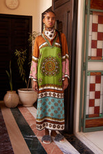 ALEMAIS CONTINA SILK MIDI DRESS