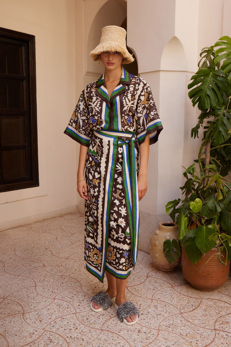 ALEMAIS MAROC WRAP SKIRT