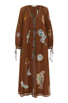 ALEMAIS LAURENCE TIE FRONT SHIRTDRESS
