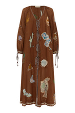 ALEMAIS LAURENCE TIE FRONT SHIRTDRESS