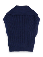 Scotch & Soda Lace Detail Half Zip Spencer Knit
