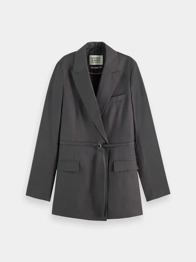 Scotch & Soda Core Belted Double Breasted Blazer