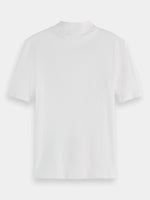 Scotch & Soda Core Mock Neck Ribbed T-Shirt