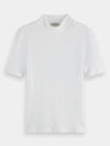 Scotch & Soda Core Mock Neck Ribbed T-Shirt