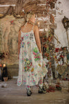 MAGNOLIA PEARL APPLIQUE VIANNEY SLIP DRESS