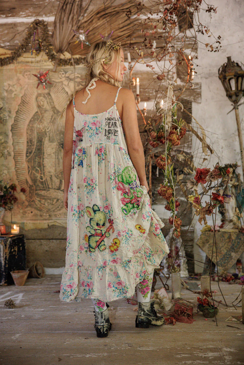 MAGNOLIA PEARL APPLIQUE VIANNEY SLIP DRESS
