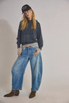 FREE PEOPLE GOOD LUCK BARREL JEAN