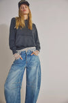 FREE PEOPLE GOOD LUCK BARREL JEAN