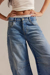 FREE PEOPLE GOOD LUCK BARREL JEAN