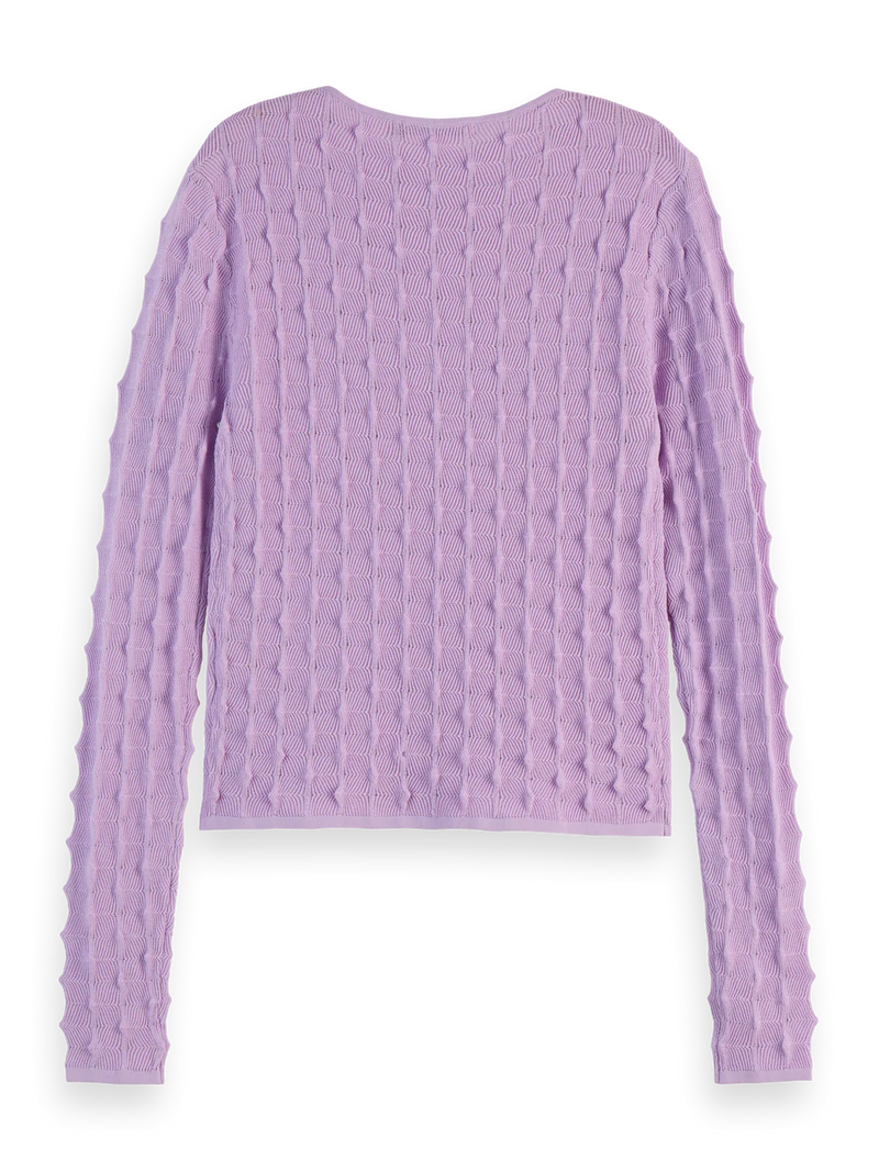 Scotch & Soda Textured Stitch Fitted Knit Jumper