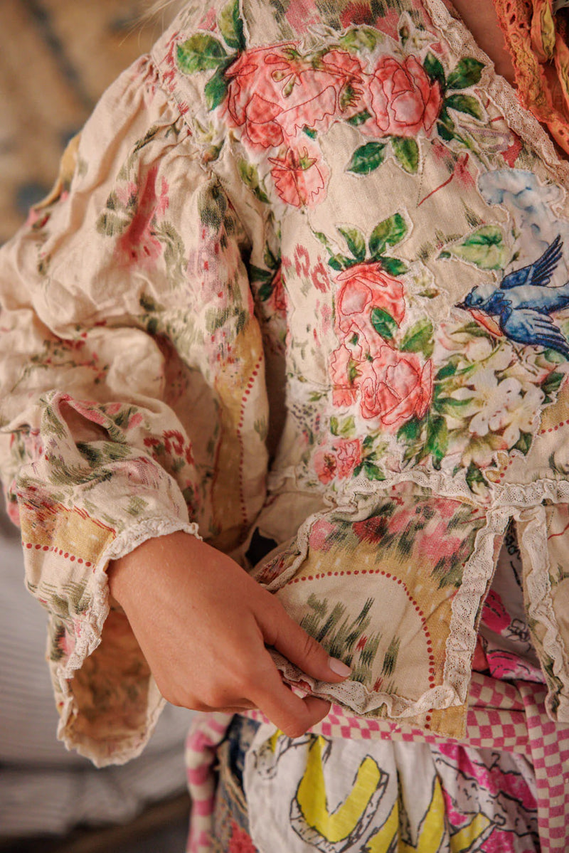 MAGNOLIA PEARL FLORAL APPLIQUE MONIQUE JACKET