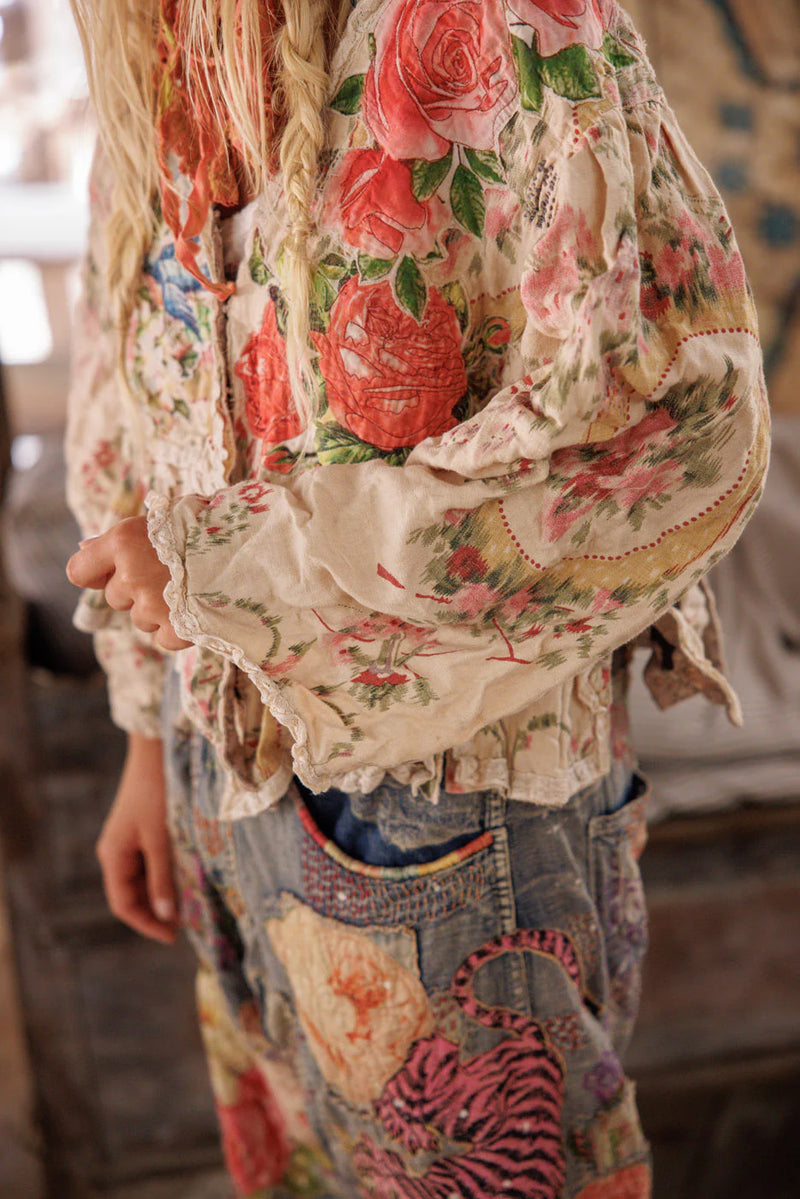 MAGNOLIA PEARL FLORAL APPLIQUE MONIQUE JACKET
