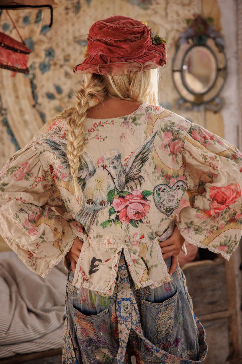 MAGNOLIA PEARL FLORAL APPLIQUE MONIQUE JACKET
