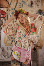 MAGNOLIA PEARL FLORAL APPLIQUE MONIQUE JACKET