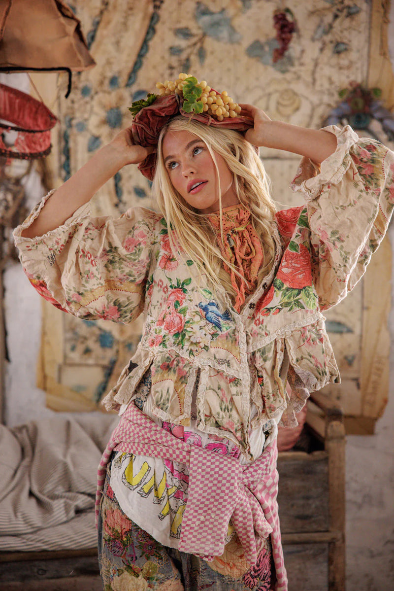 MAGNOLIA PEARL FLORAL APPLIQUE MONIQUE JACKET