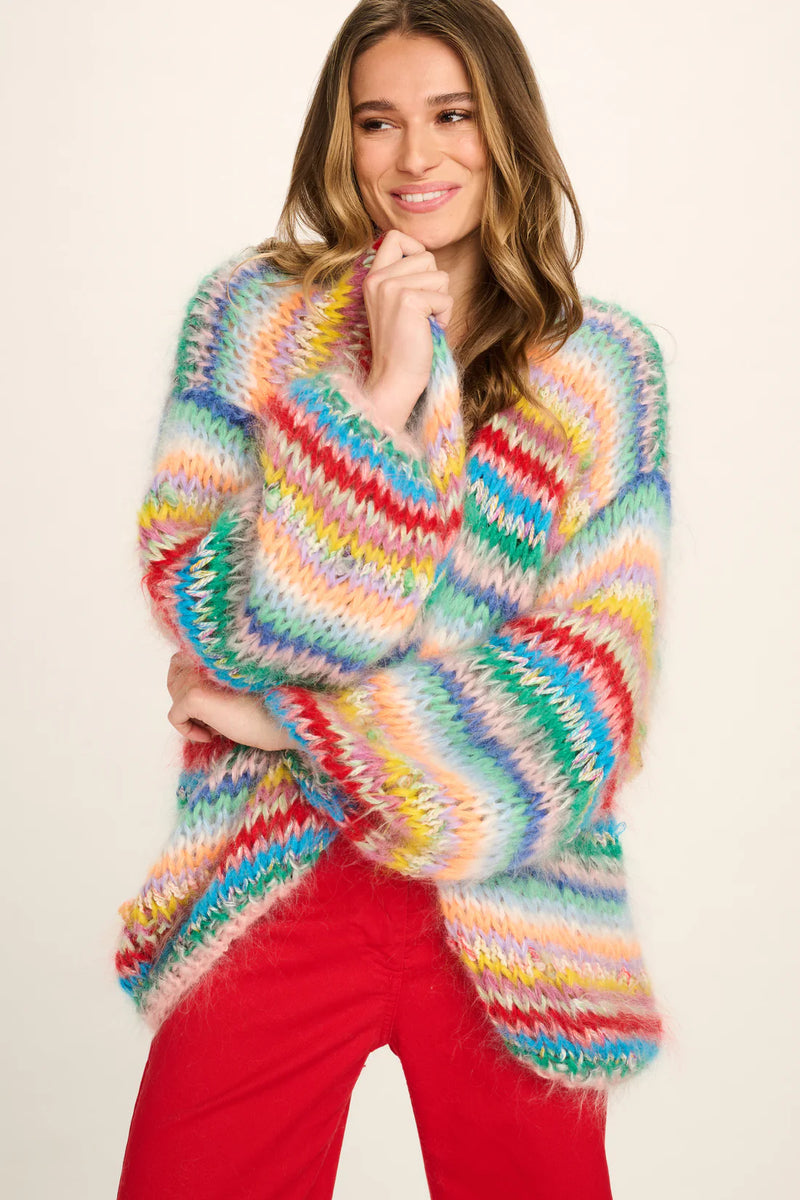 Les Tricots D'o Eloise Mohair Stripe Cardigan